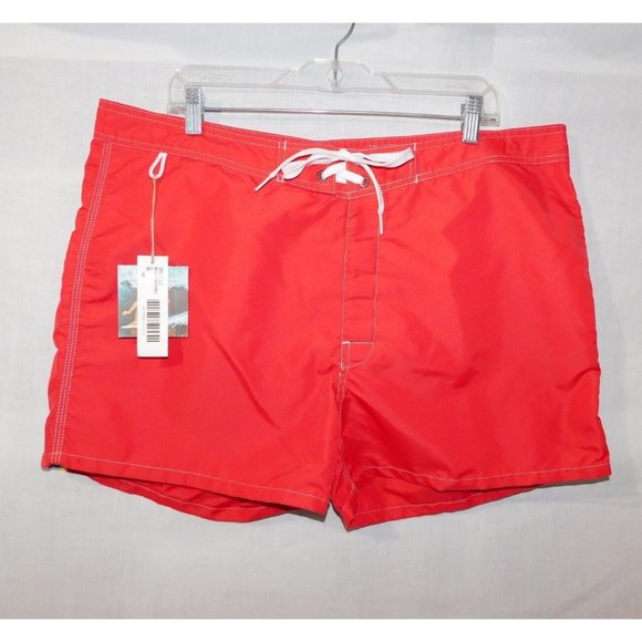 SUNDEK Mens 38 Red Rainbow Bum Swim Shorts Bathing Suit Board Shorts NEW w Tag - Picture 6 of 11